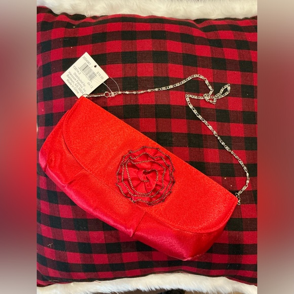 Dress Barn Rich Red Midi Dress - size 16 (Purse Included) - Picture 5 of 5